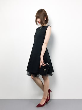 「laboratory work（ラボラトリーワーク）のアイテム（ドレス）」を使った、miyaseさん（レディース・165cm）の春コーディネート