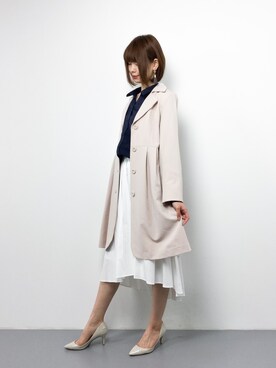 「MISCH MASCH（ミッシュマッシュ）のアイテム（トレンチコート）」を使った、miyaseさん（レディース・165cm）の春コーディネート