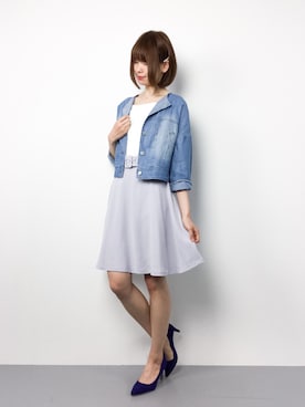 「OSMOSIS（オズモーシス）のアイテム（ブルゾン）」を使った、miyaseさん（レディース・165cm）の春コーディネート