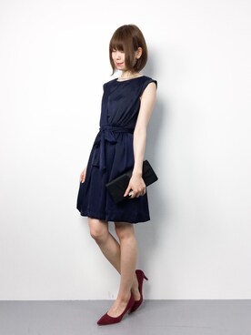 フィットアンドフレアワンピースを使った人気ファッションコーディネート Wear