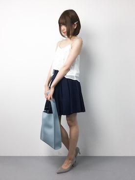 「MERCURYDUO（マーキュリーデュオ）のアイテム（キャミソール）」を使った、miyaseさん（レディース・165cm）の春コーディネート