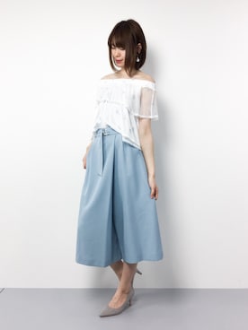 「STRAWBERRY-FIELDS（ストロベリーフィールズ）のアイテム（パンツ）」を使った、miyaseさん（レディース・165cm）の春コーディネート
