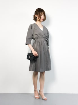「Color（カラー）のアイテム（ワンピース）」を使った、miyaseさん（レディース・165cm）の夏コーディネート