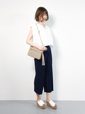 「BEAU'RE SECOND（ビュレセカンド）のアイテム」を使った、miyaseさん（レディース・165cm）の夏コーディネート