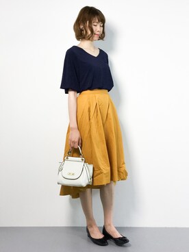 「バルーンスリーブ」｜miyaseさん（レディース・166cm）の夏コーディネート