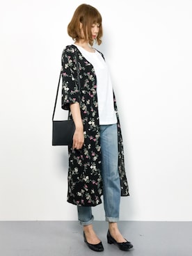 「BACK NUMBER（バックナンバー）のアイテム（シャツワンピース）」を使った、miyaseさん（レディース・166cm）の秋コーディネート