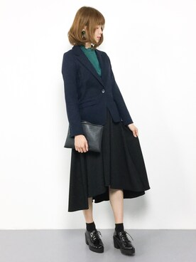 「Honeys（ハニーズ）のアイテム（テーラードジャケット）」を使った、miyaseさん（レディース・166cm）の秋コーディネート