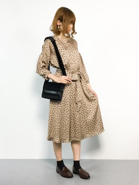 「Two Faces（トゥーフェイシーズ）のアイテム（ワンピース/ドレス）」を使った、miyaseさん（レディース・166cm）の秋コーディネート