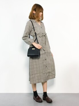 「NATURAL BEAUTY BASIC（ナチュラルビューティーベーシック）の【JJ 12月号掲載】ワンハンドルヒネリショルダーバッグ（ショルダーバッグ）」を使った、miyaseさん（レディース・166cm）の秋コーディネート