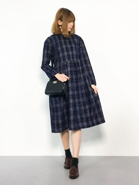 「NATURAL BEAUTY BASIC（ナチュラルビューティーベーシック）の【JJ 12月号掲載】ワンハンドルヒネリショルダーバッグ（ショルダーバッグ）」を使った、miyaseさん（レディース・166cm）の秋コーディネート