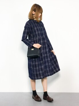 「NATURAL BEAUTY BASIC（ナチュラルビューティーベーシック）の【JJ 12月号掲載】ワンハンドルヒネリショルダーバッグ（ショルダーバッグ）」を使った、miyaseさん（レディース・166cm）の秋コーディネート