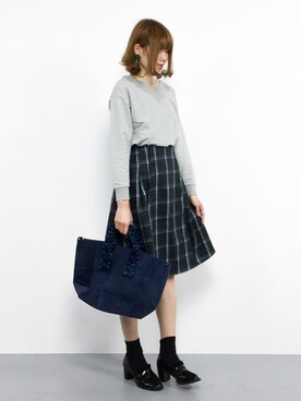 「WILLSELECTION（ウィルセレクション）のアイテム（トートバッグ）」を使った、miyaseさん（レディース・166cm）の秋コーディネート