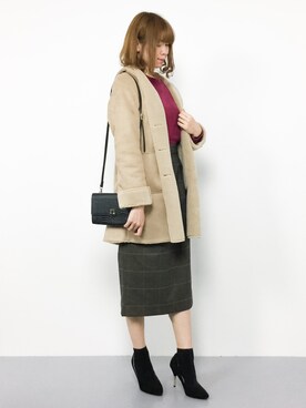 「apres jour（アプレジュール）のアイテム（ダッフルコート）」を使った、miyaseさん（レディース・166cm）の秋コーディネート
