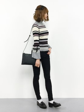 「D-LOOP（ディーループ）のアイテム」を使った、miyaseさん（レディース・166cm）の冬コーディネート