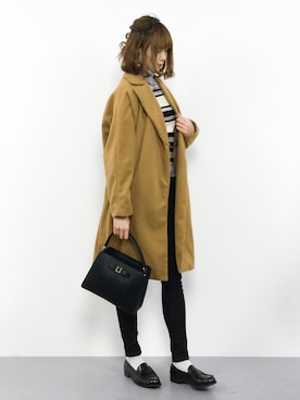 「Bou Jeloud（ブージュルード）のアイテム（その他アウター）」を使った、miyaseさん（レディース・166cm）の冬コーディネート