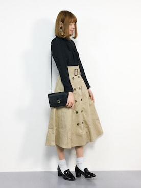 「antic rag（アンティックラグ）のアイテム」を使った、miyaseさん（レディース・166cm）の冬コーディネート