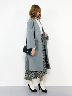 「apres jour（アプレジュール）のアイテム（ダッフルコート）」を使った、miyaseさん（レディース・166cm）の冬コーディネート