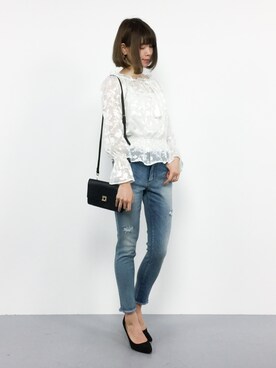 「IMAGE COLLECTION（イマージュコレクション）のアイテム（パンツ）」を使った、miyaseさん（レディース・166cm）の春コーディネート