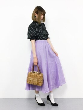 「ラベンダー」｜miyaseさん（レディース・166cm）の春コーディネート