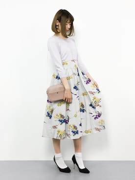 「ラベンダー」｜miyaseさん（レディース・166cm）の春コーディネート