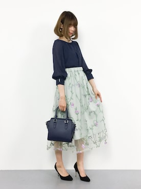 「ラベンダー」｜miyaseさん（レディース・166cm）の春コーディネート