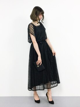 Haco ハコ の 結婚式にも使えるチェックチュールワンピースセット ワンピース Wear Haco ハコ の 結婚式にも使えるチェックチュールワンピースセット ワンピース Wear