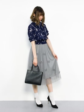 「VIS（ビス）のアイテム（トップス）」を使った、miyaseさん（レディース・166cm）の夏コーディネート