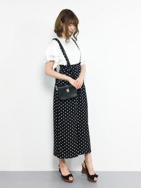 「apres jour（アプレジュール）のアイテム（サロペット/オーバーオール）」を使った、miyaseさん（レディース・166cm）の夏コーディネート