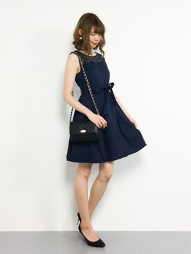 「PLAIN CLOTHING（プレーンクロージング）の【SALE!!プチプラ祭り】【14,500点突破】ダイヤ柄ステッチショルダーバッグ/ポシェット（ショルダーバッグ）」を使った、miyaseさん（レディース・166cm）の夏コーディネート