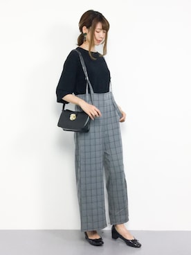 「OSMOSIS（オズモーシス）のアイテム（オールインワン・サロペット）」を使った、miyaseさん（レディース・166cm）の夏コーディネート