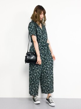 「A part by（アパートバイ）のアイテム（サロペット/オーバーオール）」を使った、miyaseさん（レディース・166cm）の夏コーディネート