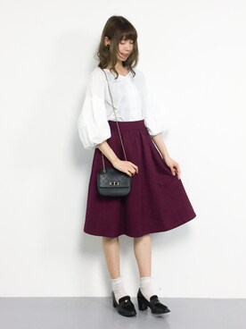 「Two Faces（トゥーフェイシーズ）のアイテム（トップス）」を使った、miyaseさん（レディース・166cm）の秋コーディネート