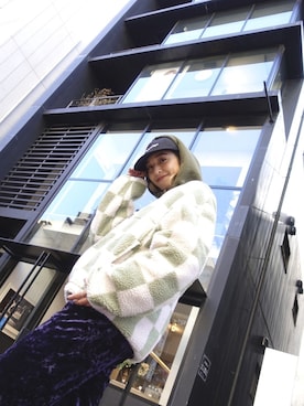 「Saturdays NYC（サタデーズ ニューヨークシティ ）のアイテム（キャップ）」を使った、NATSUKIさん（レディース・162cm）の冬コーディネート