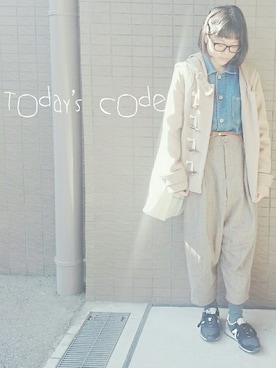 「青文字系」｜あ　や　かさん（レディース・150cm）の冬コーディネート