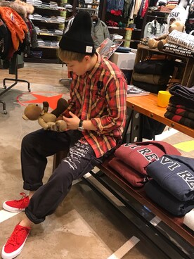 「AVIREX（アヴィレックス）のアイテム（その他）」を使った、狗哥さん（レディース・170cm）の春コーディネート