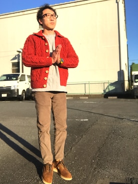 「MANASTASH（マナスタッシュ）のアイテム（その他トップス）」を使った、カネゴンさん（メンズ・170cm）の冬コーディネート