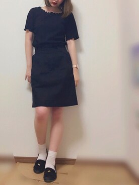 「タッセルシューズ」｜「アイテム（その他）」を使った、森ぽん。さん（レディース・169cm）の夏コーディネート