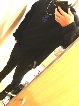 「ADRER（アドラー）のADRER バラシシュウビッグスウェット（スウェット）」を使った、yamajinjaさん（メンズ・174cm）の冬コーディネート