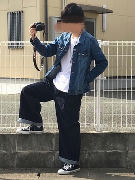 「CONVERSE（コンバース）のconverse コンバース ALL STAR HI オールスター ハイ 3206 BLACK(US)（スニーカー）」を使った、SHÜИさん（メンズ・175cm・20代）の秋コーディネート