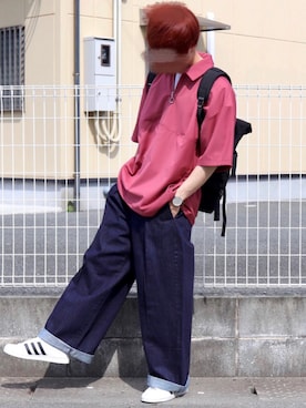 「アイテム（その他トップス）」を使った、SHÜИさん（メンズ・175cm）の春コーディネート