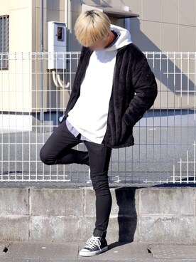 「アイテム（ピアス（片耳用））」を使った、SHÜИさん（メンズ・175cm・20代）の冬コーディネート