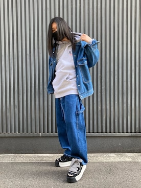 「DANKE SCHON（ダンケシェーン）のアイテム（デニムジャケット）」を使った、keitoさん（メンズ・167cm）の冬コーディネート
