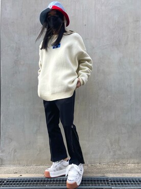 「DANKE SCHON（ダンケシェーン）のアイテム（スラックス）」を使った、keitoさん（メンズ・167cm）の冬コーディネート
