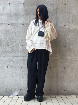 「DANKE SCHON（ダンケシェーン）のアイテム（スラックス）」を使った、keitoさん（メンズ・167cm）の冬コーディネート