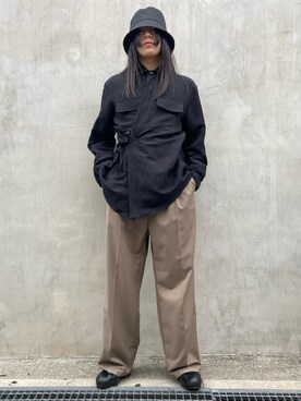 「DANKE SCHON（ダンケシェーン）のアイテム（スラックス）」を使った、keitoさん（メンズ・167cm）の春コーディネート