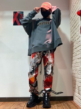 「WHITELAND（ホワイトランド）のアイテム（スウェット）」を使った、keitoさん（メンズ・167cm）の春コーディネート