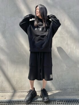 「WHITELAND（ホワイトランド）のWHITELAND/ホワイトランド/プリントパーカー（パーカー）」を使った、keitoさん（メンズ・167cm）の春コーディネート