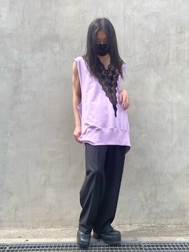 「DANKE SCHON（ダンケシェーン）のアイテム（スラックス）」を使った、keitoさん（メンズ・167cm）の春コーディネート