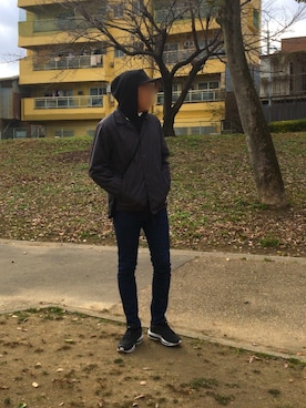 「NIKE SB（ナイキエスビー）のアイテム（その他アウター）」を使った、akinkoさん（メンズ・175cm）の冬コーディネート