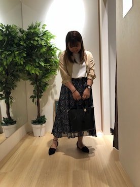 「Ann Ashlee（アンアシュリー）のアイテム（ブルゾン）」を使った、GRAND GLOBAL 座間店さん（レディース・153cm）の春コーディネート